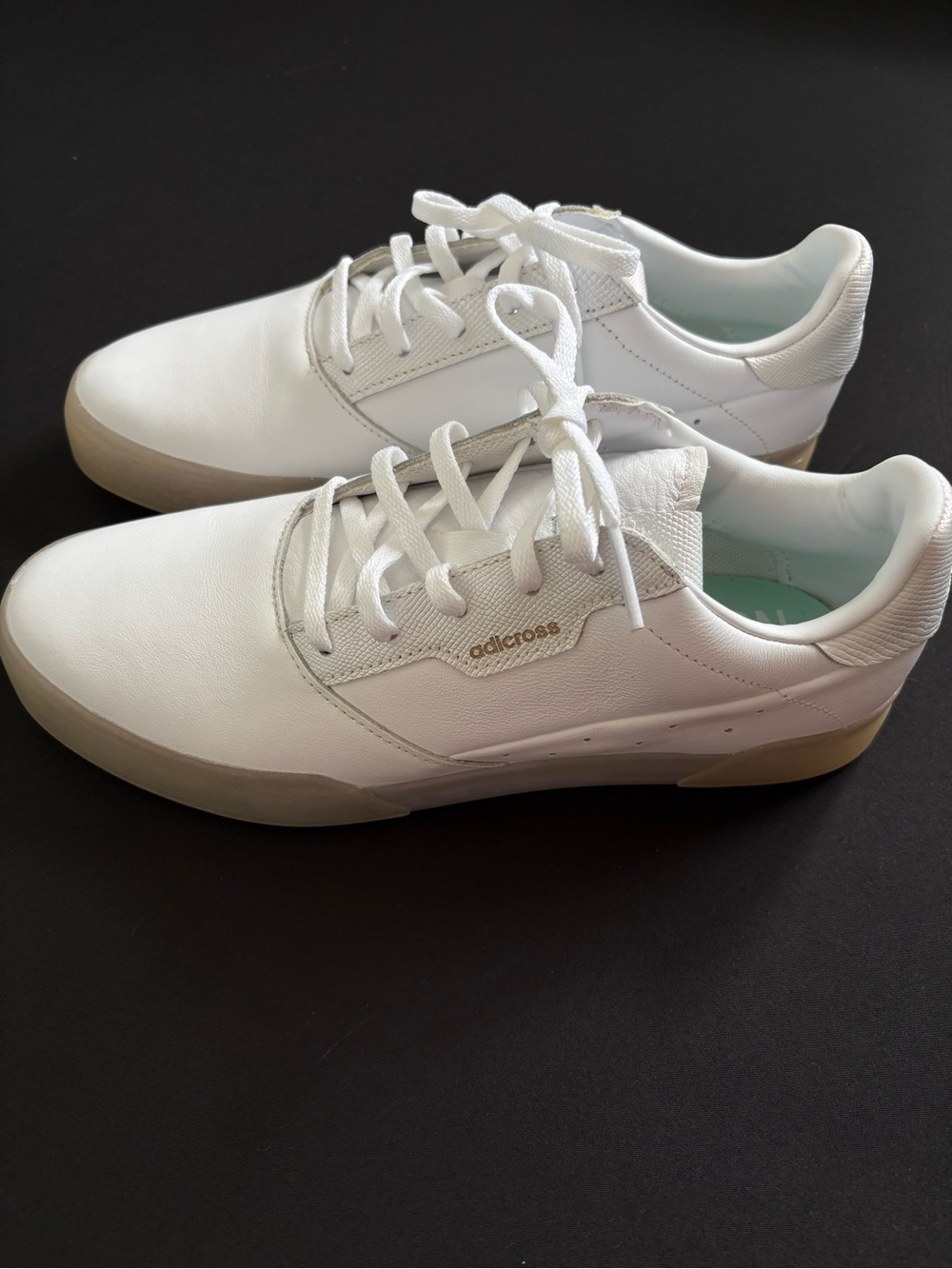 NWT Adidas Women’s 9.5 Adicross Retro Golf Shoes White Iridescent Spikeless